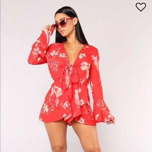 Passion Beach Floral Romper